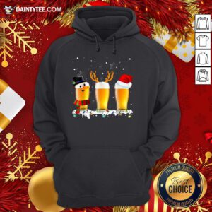Premium Santa Reindeer Beer Funny Alcohol Drinking Beer Christmas Hoodie- Design By Daintytee.com
