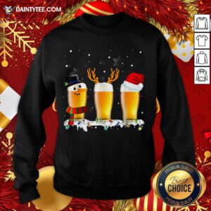 Premium Santa Reindeer Beer Funny Alcohol Drinking Beer Christmas Sweatshirt- Design By Daintytee.com