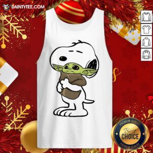 Premium Snoopy Hugging Yoda Baby Tank Top- Design By Daintytee.com