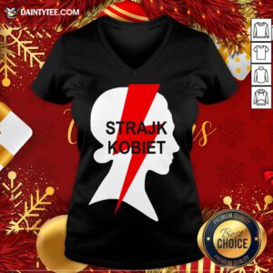 Premium Strajk Kobiet Women Poland Protest Support Polska V Neck- Design By Daintytee.com