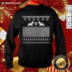 Westie Green Christmas Sweatshirt- Design By Daintytee.com