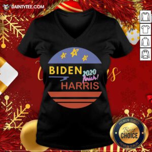 Biden Harris Finish 2020 Election V-neck - Design By Fanatictees.com