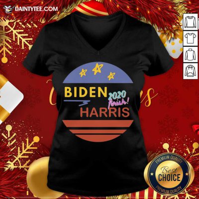 Biden Harris Finish 2020 Election V-neck - Design By Fanatictees.com
