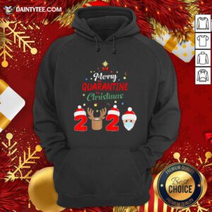Merry Quarantine Christmas 2020 Hoodie- Design By Daintytee.com