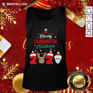 Merry Quarantine Christmas 2020 Tank Top- Design By Daintytee.com