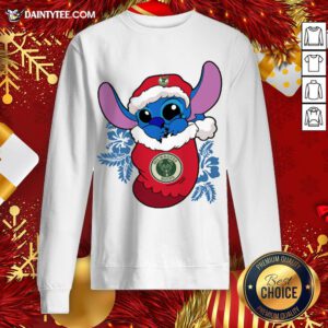 Pretty Milwaukee Bucks Christmas Stitch In The Sock Funny Disney NBA Sweatshirt- Design By Daintytee.com