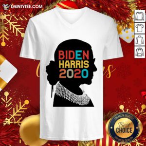 Pretty Notorious RBG Biden Harris Ruth Kamala AKA 2020 V Neck- Design By Daintytee.com