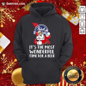 Pretty Pabst Blue Ribbon It’s The Most Wonderful Time For A Beer Sweat Hoodie- Design By Daintytee.com