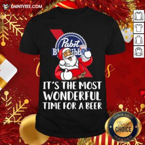 Pretty Pabst Blue Ribbon It’s The Most Wonderful Time For A Beer Sweat Shirt- Design By Daintytee.com
