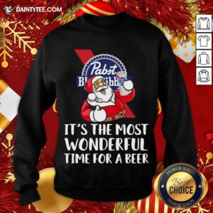 Pretty Pabst Blue Ribbon It’s The Most Wonderful Time For A Beer Sweat Sweatshirt- Design By Daintytee.com