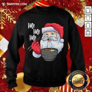 Pretty Santa Ramen Noodles Shirt Christmas Japanese Noodles Sweatshirt - Design By Daintytee.com
