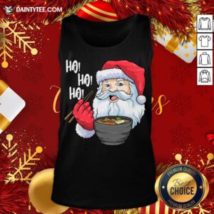 Pretty Santa Ramen Noodles Shirt Christmas Japanese Noodles Tank Top - Design By Daintytee.com