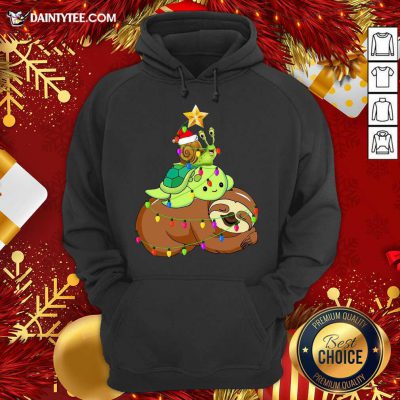 Santa Snail Turtle Sloth Merry Christmas Tree Hoodie- Design By Daintytee.com Santa Snail Turtle Sloth Merry Christmas Tree Hoodie- Design By Daintytee.com