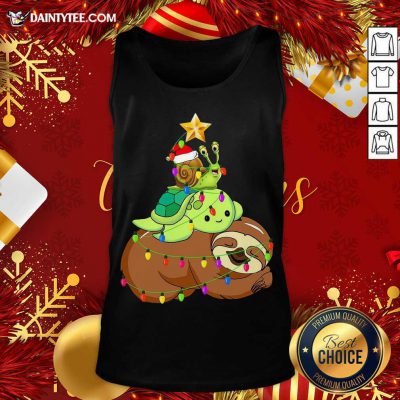 Santa Snail Turtle Sloth Merry Christmas Tree Tank Top- Design By Daintytee.com Santa Snail Turtle Sloth Merry Christmas Tree Tank Top- Design By Daintytee.com