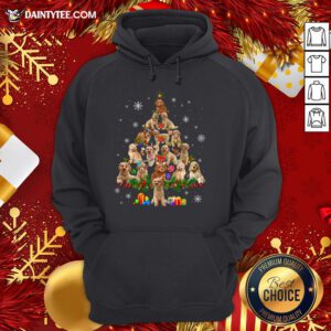 Top Bichon Frise Christmas Tree Lights Funny Dog Xmas Gift Hoodie- Design By Daintytee.com