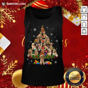 Top Bichon Frise Christmas Tree Lights Funny Dog Xmas Gift Tank Top- Design By Daintytee.com