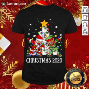 Quarantine Christmas 2020 Dabbing Santa Mask Elf Mask T-Shirt- Design By Daintytee.com