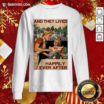Top Succulent Mom And Daughter And They Lived Happily Ever After Poster Sweatshirt- Design By Daintytee.com