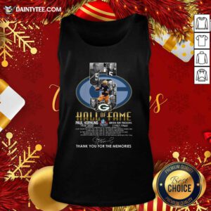 Green Bay Packers 5 Paul Hornung 1935 2020 Hall Of Fame Thank You For The Memories Signature Tank Top - Design By Daintytee.com