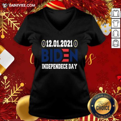 12 01 2021 Biden Independence Day V-neck- Design By Daintytee.com