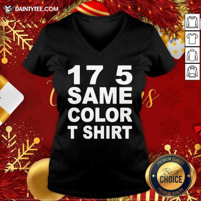 17 5 Same Color V-neck- Design By Daintytee.com