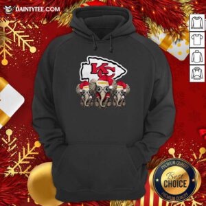 Cute Kansas City Chiefs Elephant Christmas Hoodie- Design By Daintytee.com