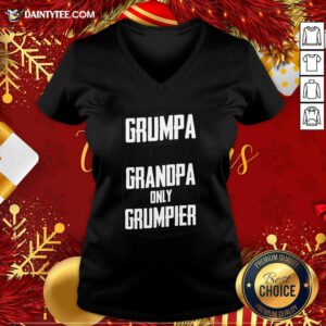 Grumpa Like A Regular Grandpa Only Grumpier Definition V-neck- Design By Daintytee.com
