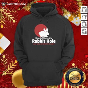 How Far Down The Rabbit Hole Are You Prepared To Go Hoodie- Design By Daintytee.com