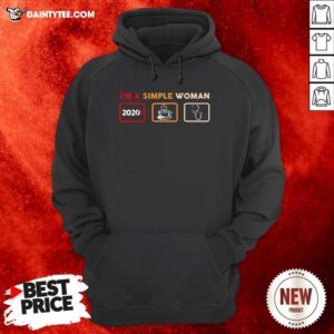 Im A Simple Woman 2021 Coffee And Nurse Hoodie- Design By Daintytee.com