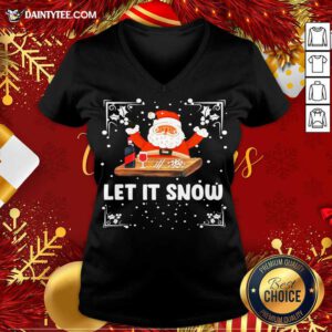 Santa Claus Cocaine Christmas Funny Christmas V-neck- Design By Daintytee.com