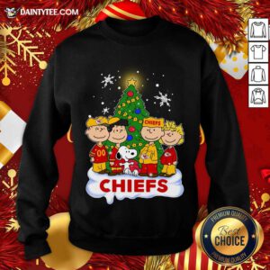 Snoopy The Peanuts Kansas City Chiefs Christmas Sweatshirt- Design By Daintytee.com