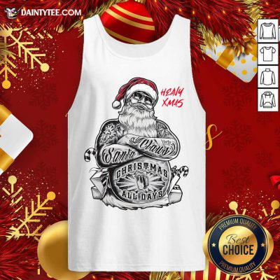 Tattoo Heavy Xmas Santa Claus Christmas All Days Tank Top- Design By Daintytee.com