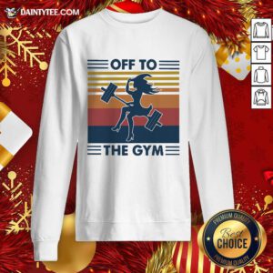 Witch Off To The Gym Vintage Sweatshirt- Design By Daintytee.com