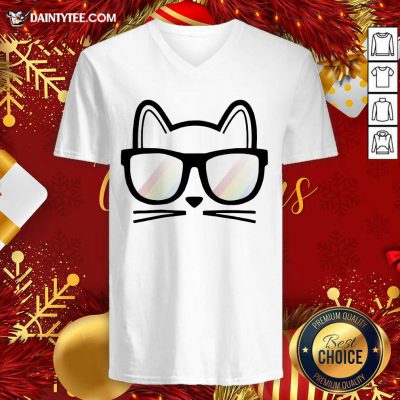 Cat Cute Lover Mom Dad Animal Handmade V-neck- Design By Daintytee.com