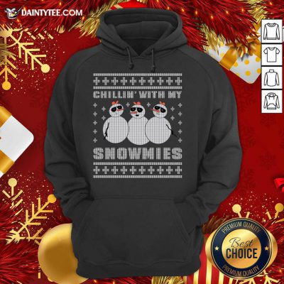 Chilling With My Snowmies Christmas Hoodie- Design By Daintytee.com