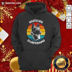 Deutscher Schäferhund Vintage Fan Hoodie- Design By Daintytee.com