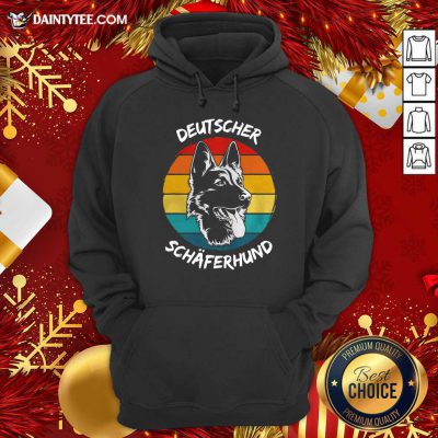 Deutscher Schäferhund Vintage Fan Hoodie- Design By Daintytee.com