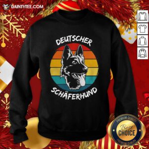 Deutscher Schäferhund Vintage Fan Sweatshirt- Design By Daintytee.com
