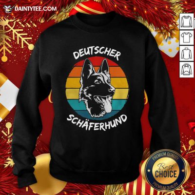 Deutscher Schäferhund Vintage Fan Sweatshirt- Design By Daintytee.com