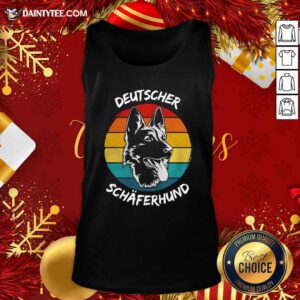 Funny Deutscher Schäferhund Vintage Fan Tank Top- Design By Daintytee.com