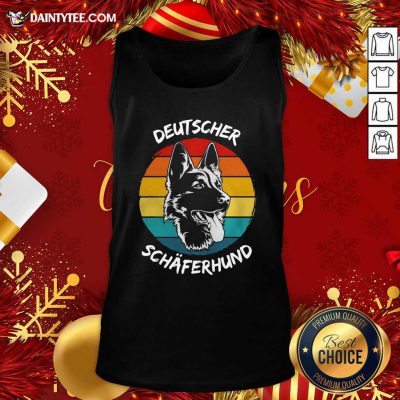 Funny Deutscher Schäferhund Vintage Fan Tank Top- Design By Daintytee.com