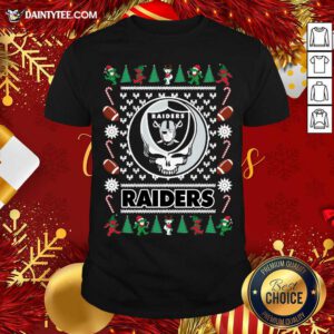 Las Vegas Raiders Grateful Dead Ugly Christmas Shirt- Design By Daintytee.com