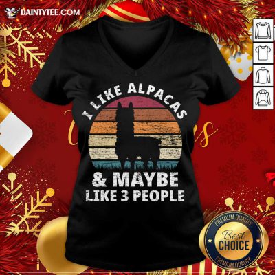 Llama Alpaca Love Of Animals V-neck- Design By Daintytee.com