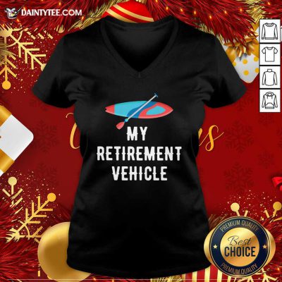 My Retirement Vehicle Rowing V-neck- Design By Daintytee.com
