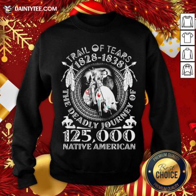 Trail Of Tears 1828 1838 The Deadly Journey Of 125000 Native American Sweatshirt- Design By Daintytee.com