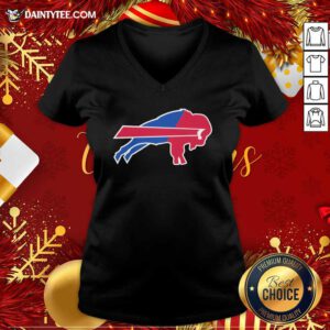 Buffalo Bills Merged Logo V-neck- Design By Daintytee.com