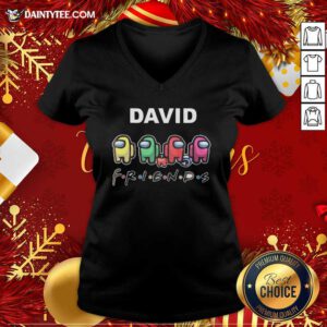 David Imposter Among Us Friends V-neck- Design By Daintytee.com