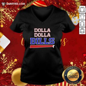 Dolla Dolla Buffalo Bills V-neck- Design By Daintytee.com
