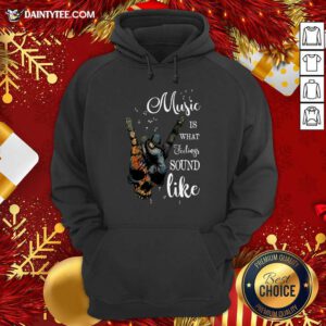 Music Is What Feelings Sound Like Peace Hoodie- Design By Daintytee.com