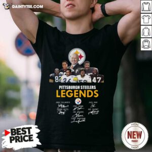 Pittsburgh Steelers Legends Signatures T-Shirt- Design By Daintytee.com